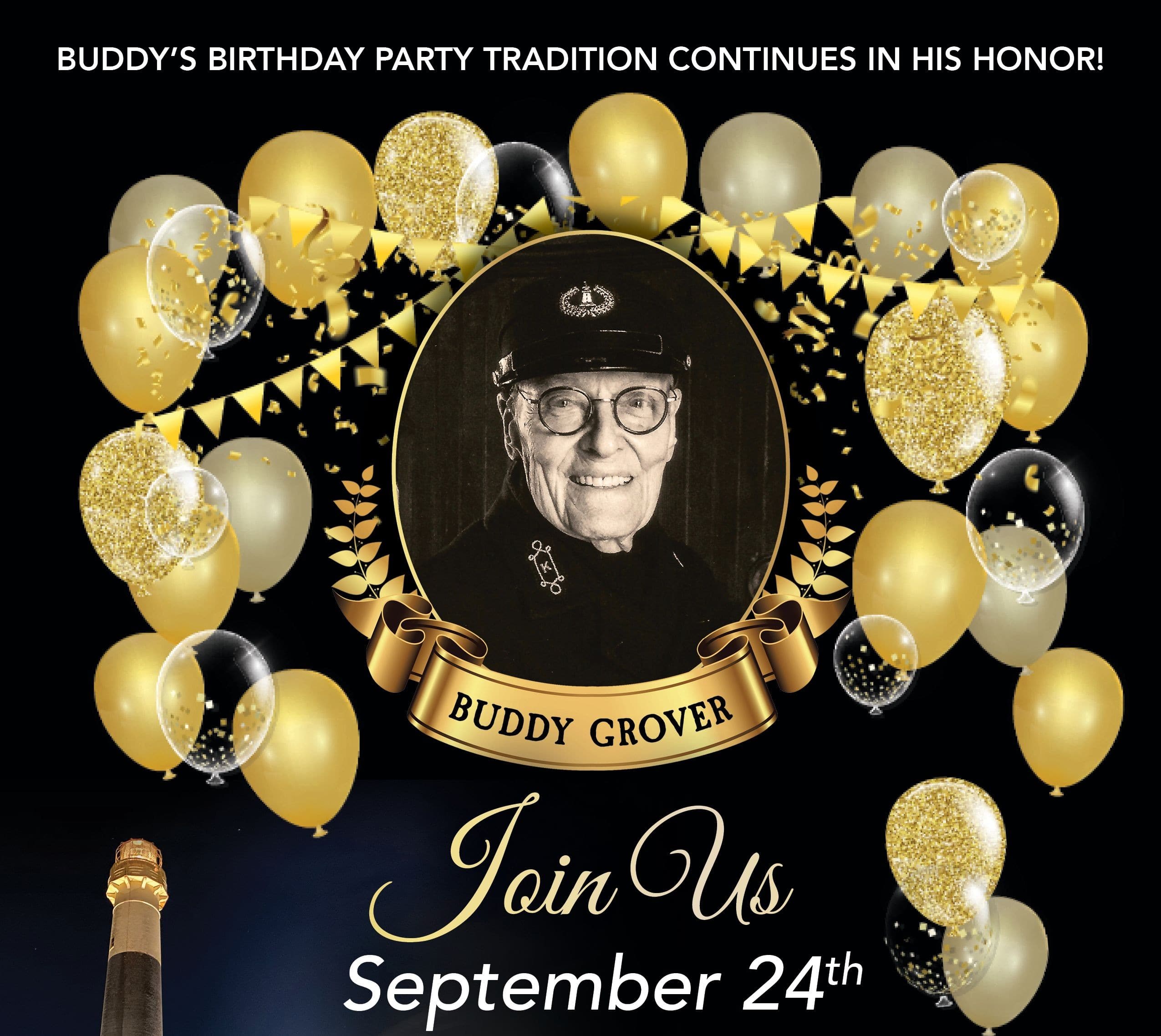 Buddy's birthday Party Tradition Continues in his honor!
Join us September 24th